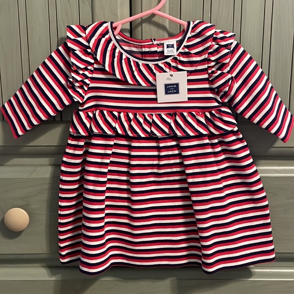 Janie and Jack Other - Janie & Jack Striped Ruffle Patriotic Casual Dress